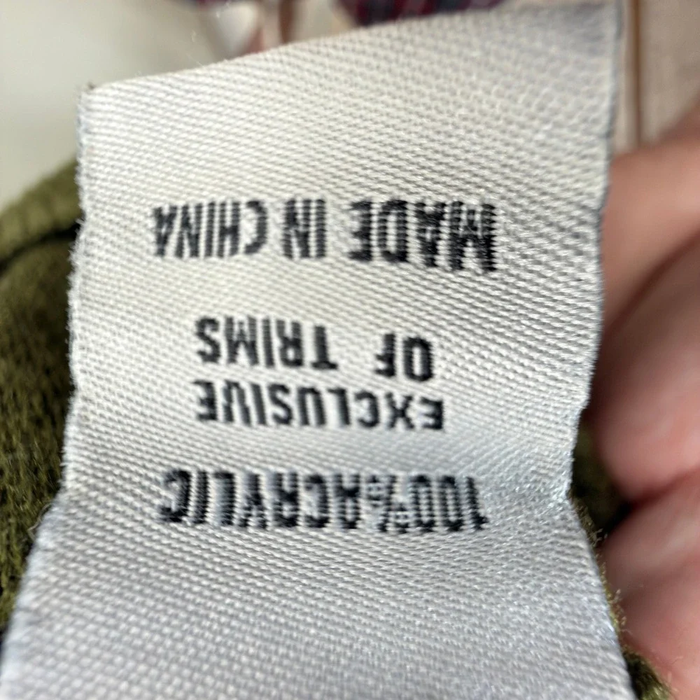 Stacy Adams Sweater Mens Large 1/4 Zip Cable Knit Olive Green Elbow Patch